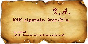 Königstein András névjegykártya